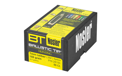 Nosler 7mm ballistic tip hunting ammunition box.
