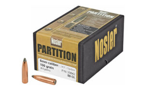 Nosler Partition 6mm ammunition box and bullets