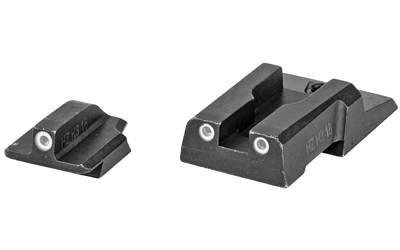 Black metal firearm iron sights set