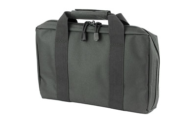 Black laptop briefcase with handles and zippers