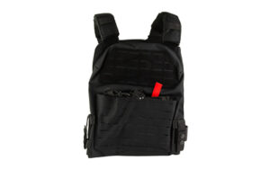Black tactical vest with front pockets