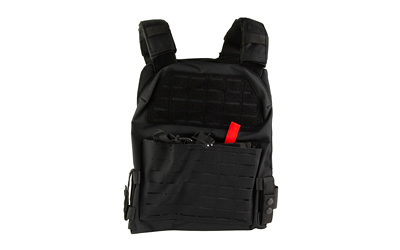 Black tactical vest with front pockets