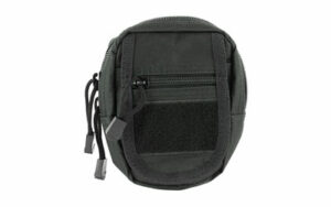 Black tactical utility pouch with zipper pocket