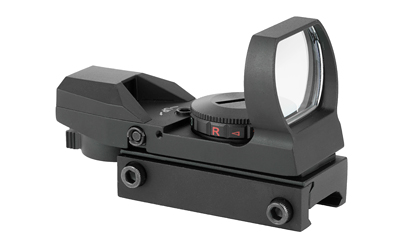 Black reflex red dot sight optic
