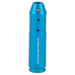 Blue metal bore sight for gun calibration