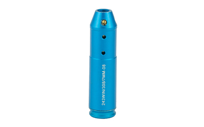 Blue metal bore sight for gun calibration