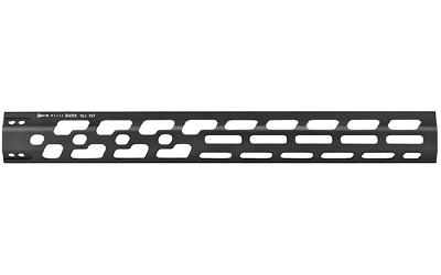 Black openwork metal rail for construction use.