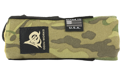 Camouflage fabric pouch with Odin Works patch