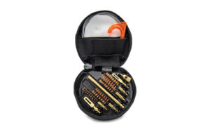 Compact screwdriver bit set in round case