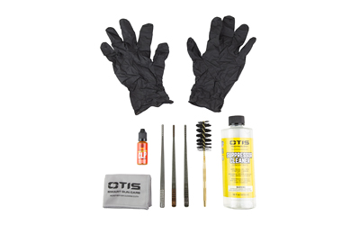 Gun cleaning kit with gloves and tools