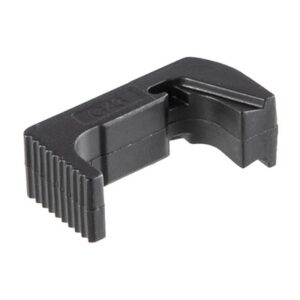 Black plastic gun accessory, specific part for customization.