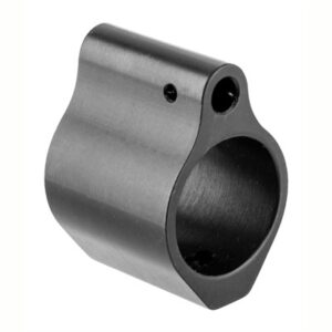 Metal gas block for firearm assembly