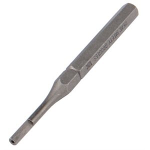 Metal hex tool with engraved text