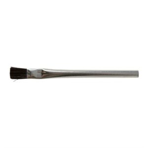 Small metallic brush with black bristles