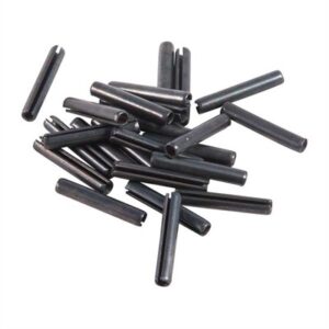 Metal dowel pins in a scattered pile