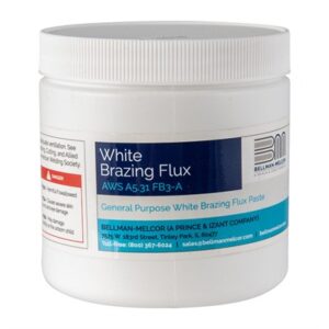 White brazing flux paste container front view