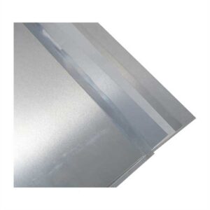 Shiny metallic sheets stacked together