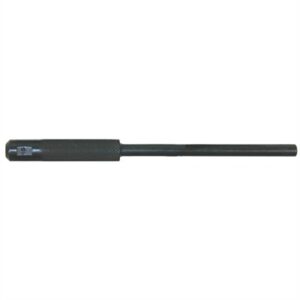 Long, black steel rifle cleaning rod tool