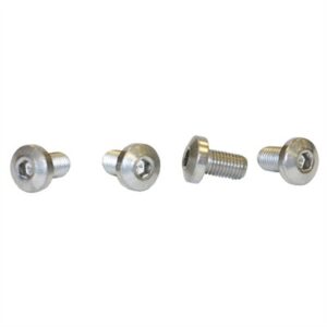 Four silver hex socket screws lined up