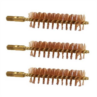 Three brass wire bore cleaning brushes for guns