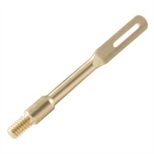 Brass windlass wrench with threaded end.