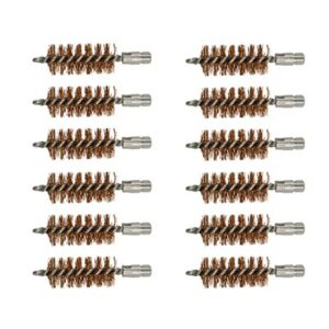 Set of ten brass bore cleaning brushes