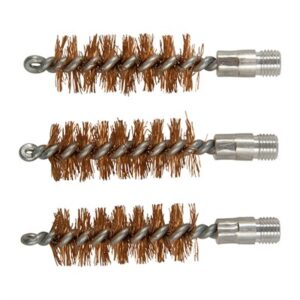 Three brass gun cleaning brushes