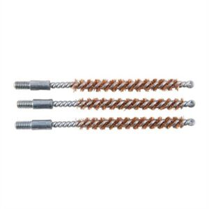 Three copper bore cleaning brushes for guns.