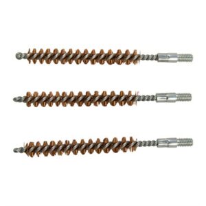 Three spiral gun cleaning brushes