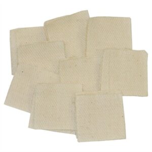 Pile of beige square cleaning cloths