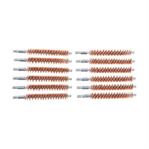 Set of ten rifle cleaning brushes lined up