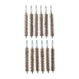 Set of bronze gun cleaning brushes.