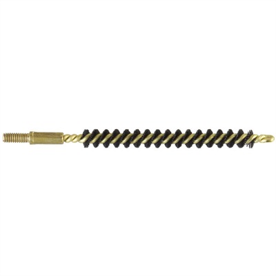 Rifle cleaning brush with brass bristles