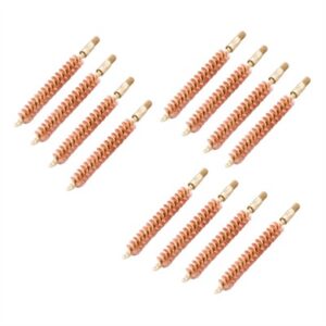 Copper barrel gun cleaning brushes set of 12