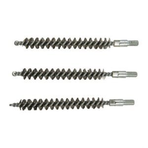 Three rifle bore cleaning brushes.