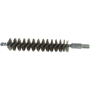 Spiral metal bore cleaning brush tool
