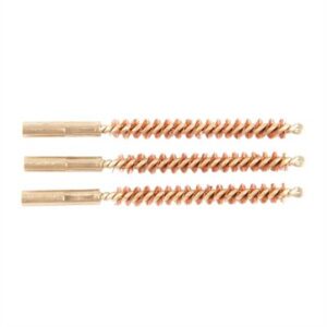 Three copper gun cleaning brushes