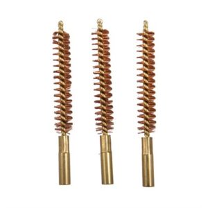 Three brass gun cleaning brushes