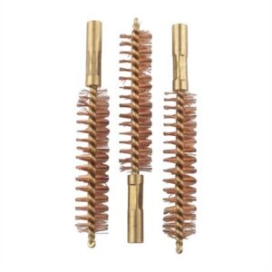 Three brass cleaning brushes for gun barrels