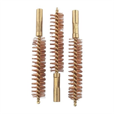 Three brass cleaning brushes for gun barrels