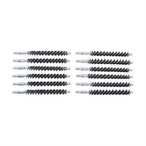 Set of 12 metal cleaning brushes in rows.