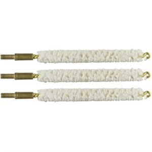 Three cotton gun cleaning rods with brass tips