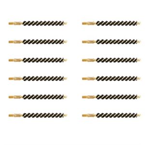 Set of twelve rifle cleaning brushes