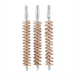 Three copper wire cleaning brushes in a row