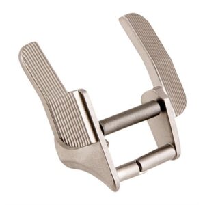 Rifle ambidextrous safety selector on white background