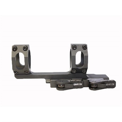 Rifle scope mount with quick-release system.