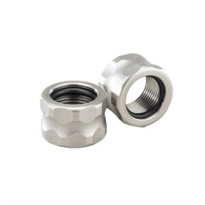 Metal threaded nuts for industrial use