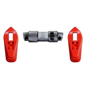 Red scope covers with center mount, for rifles