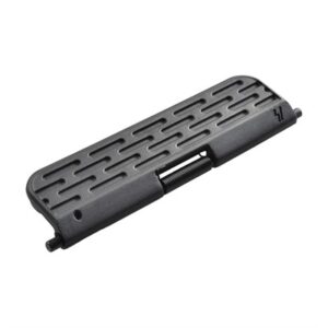 Black rifle handguard with ventilation slots