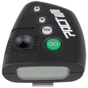 Black digital shooting timer with buttons